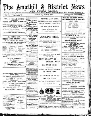 cover page of Ampthill & District News published on May 12, 1894