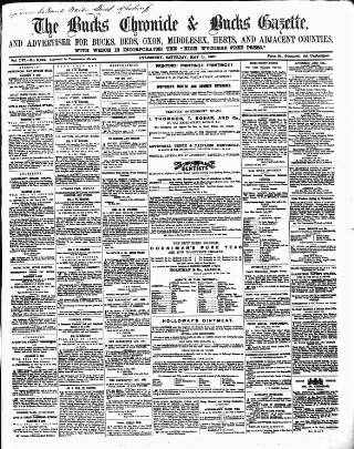 cover page of Bucks Chronicle and Bucks Gazette published on May 11, 1867