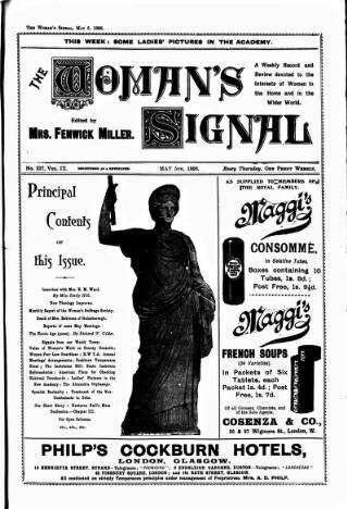 cover page of Woman's Signal published on May 5, 1898