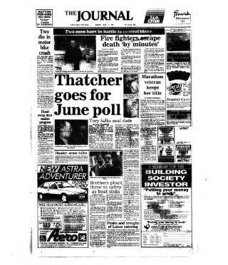 cover page of Newcastle Journal published on May 11, 1987