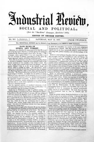 cover page of Bee-Hive published on May 12, 1877