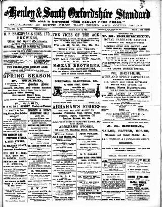 cover page of Henley & South Oxford Standard published on May 12, 1899