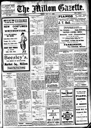 cover page of Millom Gazette published on May 11, 1923