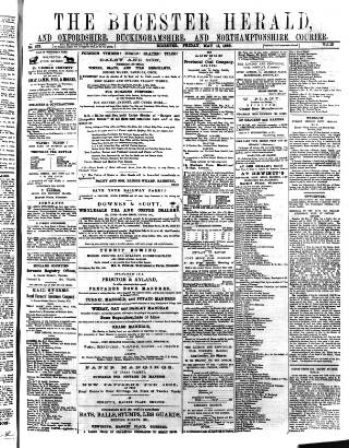 cover page of Bicester Herald published on May 11, 1866