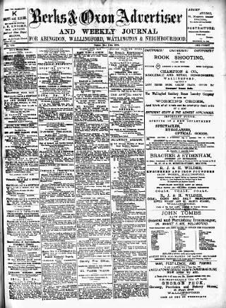 cover page of Berks and Oxon Advertiser published on May 11, 1900