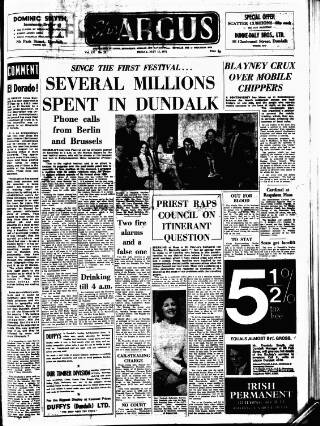 cover page of Drogheda Argus and Leinster Journal published on May 12, 1972