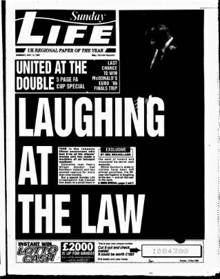 cover page of Sunday Life published on May 12, 1996