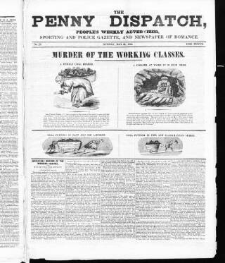 cover page of Bell's Penny Dispatch published on May 29, 1842