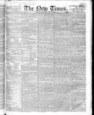 cover page of New Times (London) published on May 12, 1825
