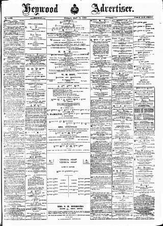 cover page of Heywood Advertiser published on May 12, 1899