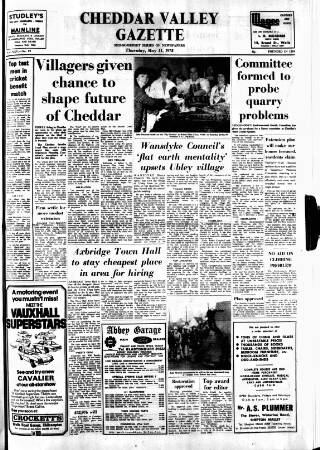 cover page of Cheddar Valley Gazette published on May 11, 1978