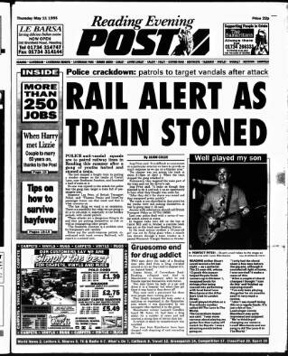 cover page of Reading Evening Post published on May 11, 1995