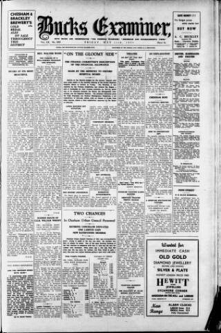 cover page of Buckinghamshire Examiner published on May 11, 1951