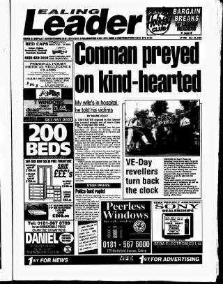 cover page of Ealing Leader published on May 12, 1995