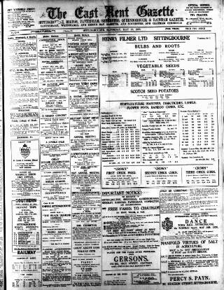 cover page of East Kent Gazette published on May 12, 1928
