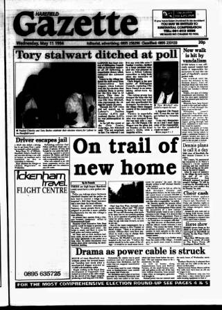 cover page of Harefield Gazette published on May 11, 1994