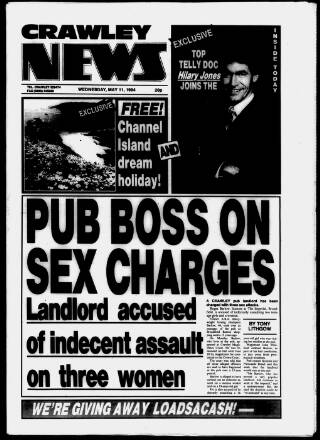 cover page of Crawley News published on May 11, 1994
