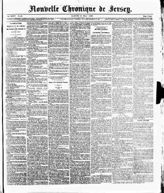 cover page of Nouvelle Chronique de Jersey published on May 11, 1889