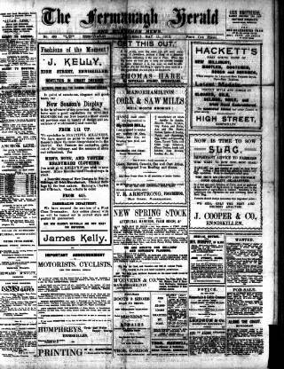 cover page of Fermanagh Herald published on May 11, 1912