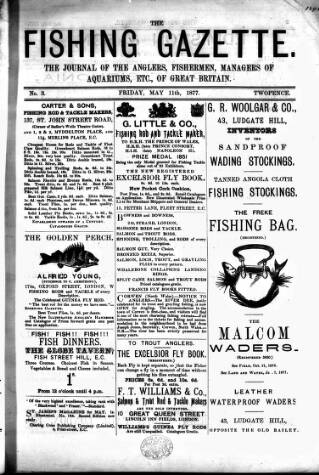 cover page of Fishing Gazette published on May 11, 1877