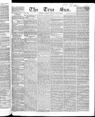 cover page of True Sun published on May 12, 1835