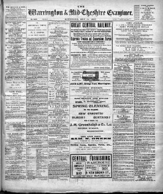 cover page of Warrington Examiner published on May 11, 1907