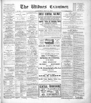 cover page of Widnes Examiner published on May 11, 1907