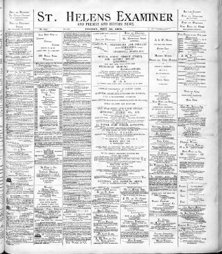 cover page of St. Helens Examiner published on May 12, 1899