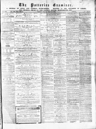 cover page of Potteries Examiner published on May 12, 1871