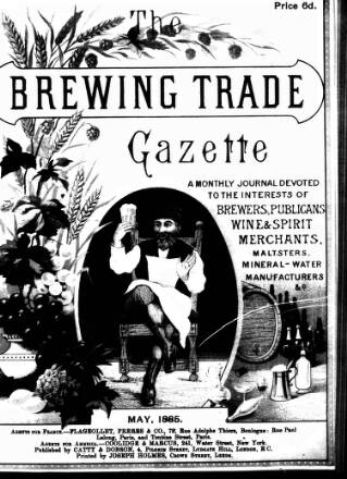 cover page of Holmes' Brewing Trade Gazette published on May 1, 1885