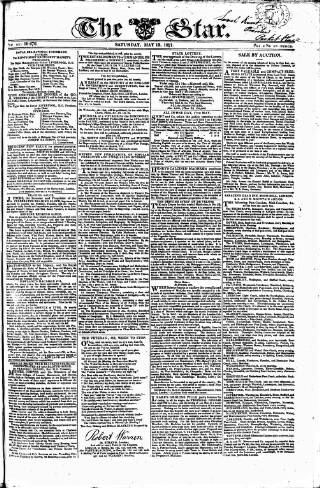 cover page of Star (London) published on May 12, 1821
