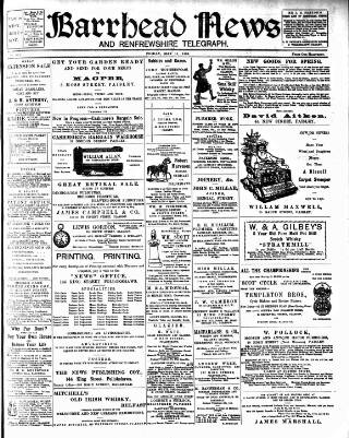 cover page of Barrhead News published on May 11, 1906