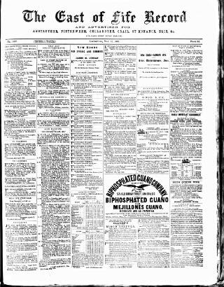 cover page of East of Fife Record published on May 12, 1876