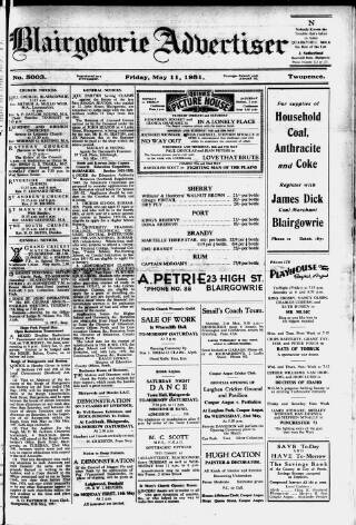 cover page of Blairgowrie Advertiser published on May 11, 1951