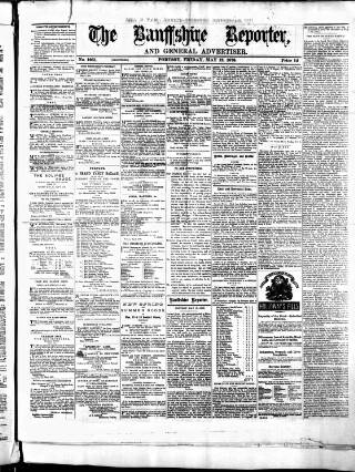 cover page of Banffshire Reporter published on May 12, 1876