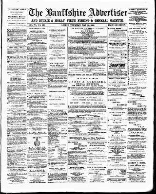 cover page of Banffshire Advertiser published on May 12, 1887