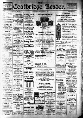 cover page of Coatbridge Leader published on May 11, 1929