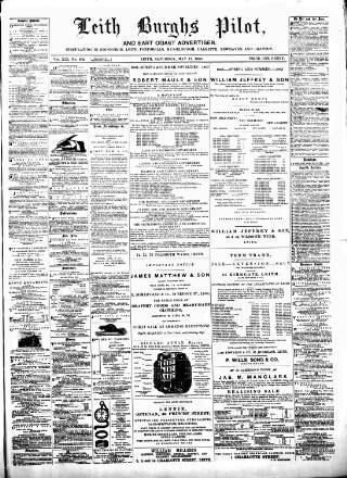 cover page of Leith Burghs Pilot published on May 12, 1883