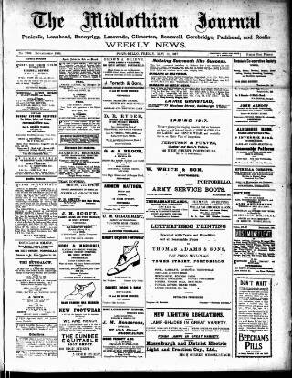cover page of Mid-Lothian Journal published on May 11, 1917