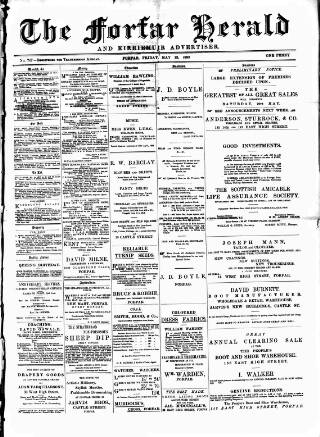 cover page of Forfar Herald published on May 12, 1893