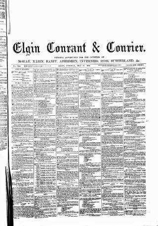 cover page of Elgin Courant, and Morayshire Advertiser published on May 11, 1886