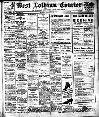 cover page of West Lothian Courier published on May 12, 1933