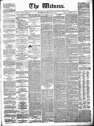 cover page of Witness (Edinburgh) published on May 11, 1842