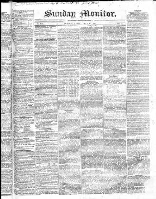 cover page of Johnson's Sunday Monitor published on May 11, 1828