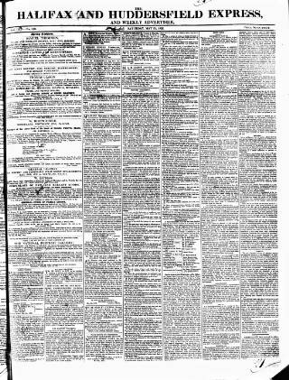 cover page of Halifax Express published on May 11, 1833
