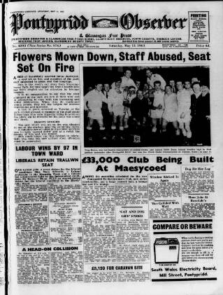 cover page of Pontypridd Observer published on May 11, 1963