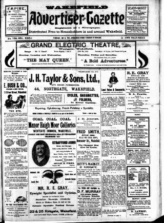 cover page of Wakefield Advertiser & Gazette published on May 11, 1915