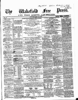 cover page of Wakefield Free Press published on May 11, 1861