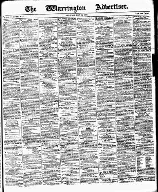 cover page of Warrington Advertiser published on May 12, 1877