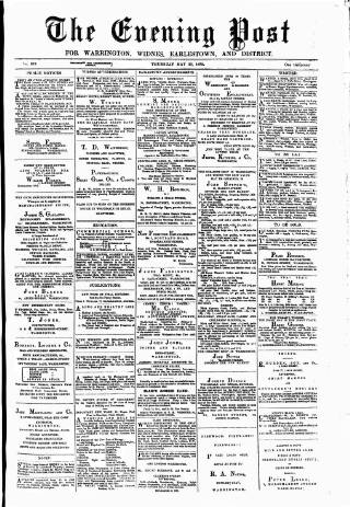 cover page of Warrington Evening Post published on May 29, 1879